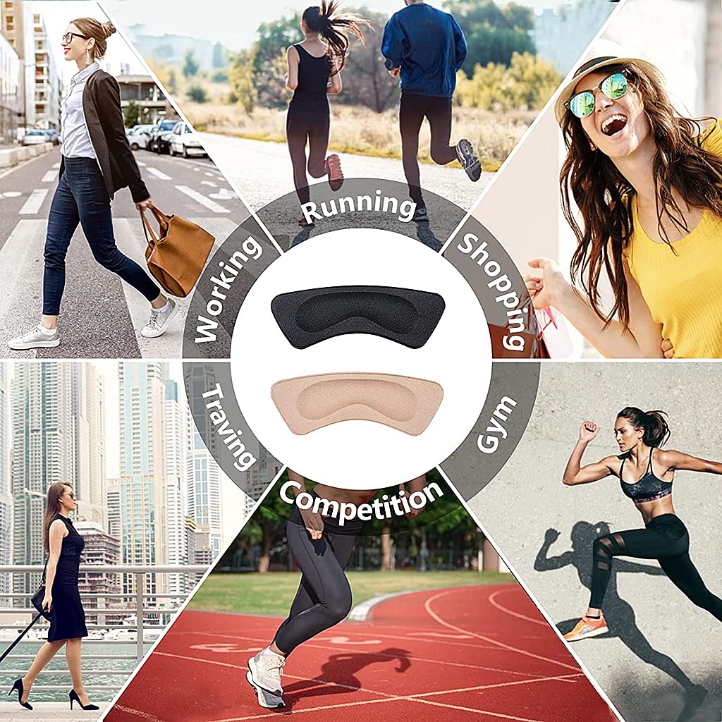 STHIRA Shoe Insole Reusable Heel Cushion Pads Soft Shoe Inserts Self-Adhesive Foot Care Protector Grips Liners Loose Shoes - for Women & Men- 6 Pairs STHIRA Shoe Insole Reusable Heel Cushion Pads Soft Shoe Inserts Self-Adhesive Foot Care Protector Grips Liners Loose Shoes - for Women & Men- 6 Pairs